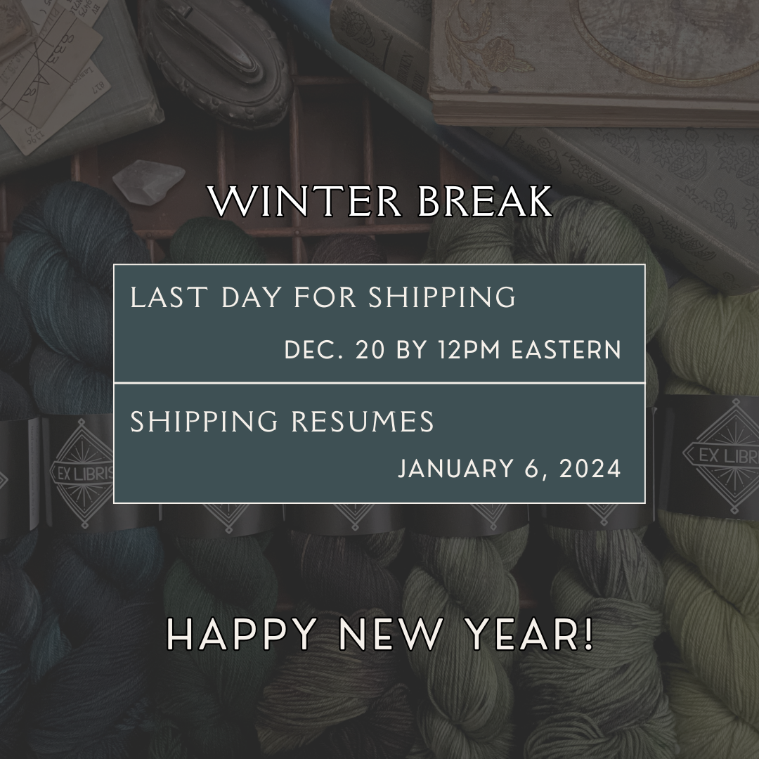 Winter Break & Shipping Notes