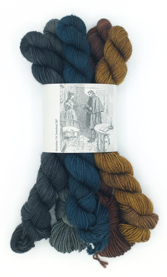 I Am No Bird Mini Skein Set -- Ursula Base (Yak Sock)